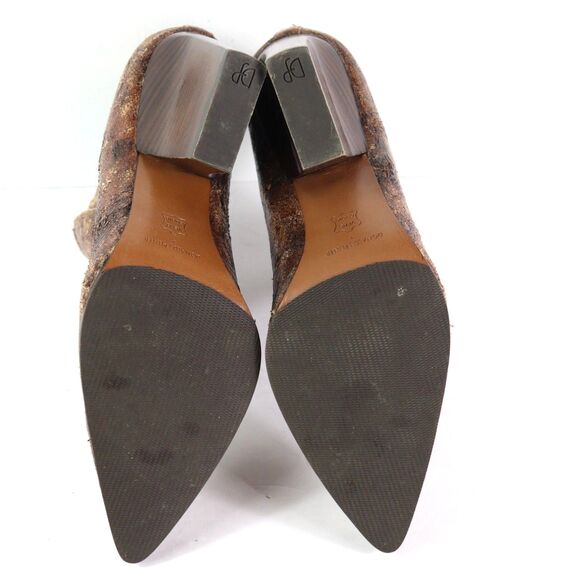 EC Donald J. Pliner Factory Distressed Cowboy Western Leather Booties - Picture 7 of 9